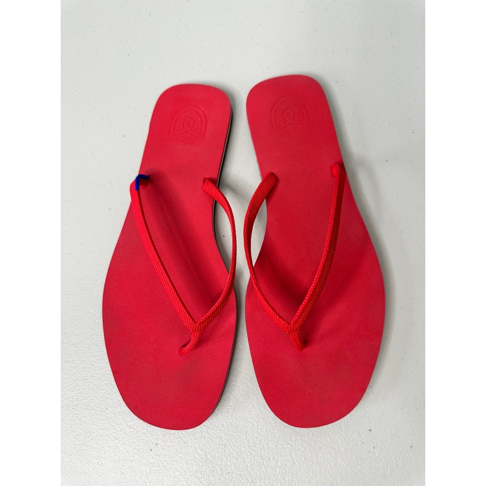 Rothy's Firecracker Flip Flops Size 10 Red Beach‎ Sustainable Thong Sandals